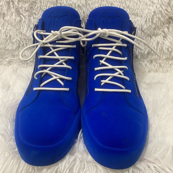Giuseppe Zanotti Kriss Velvet Sneakers Blue - Picture 4 of 17